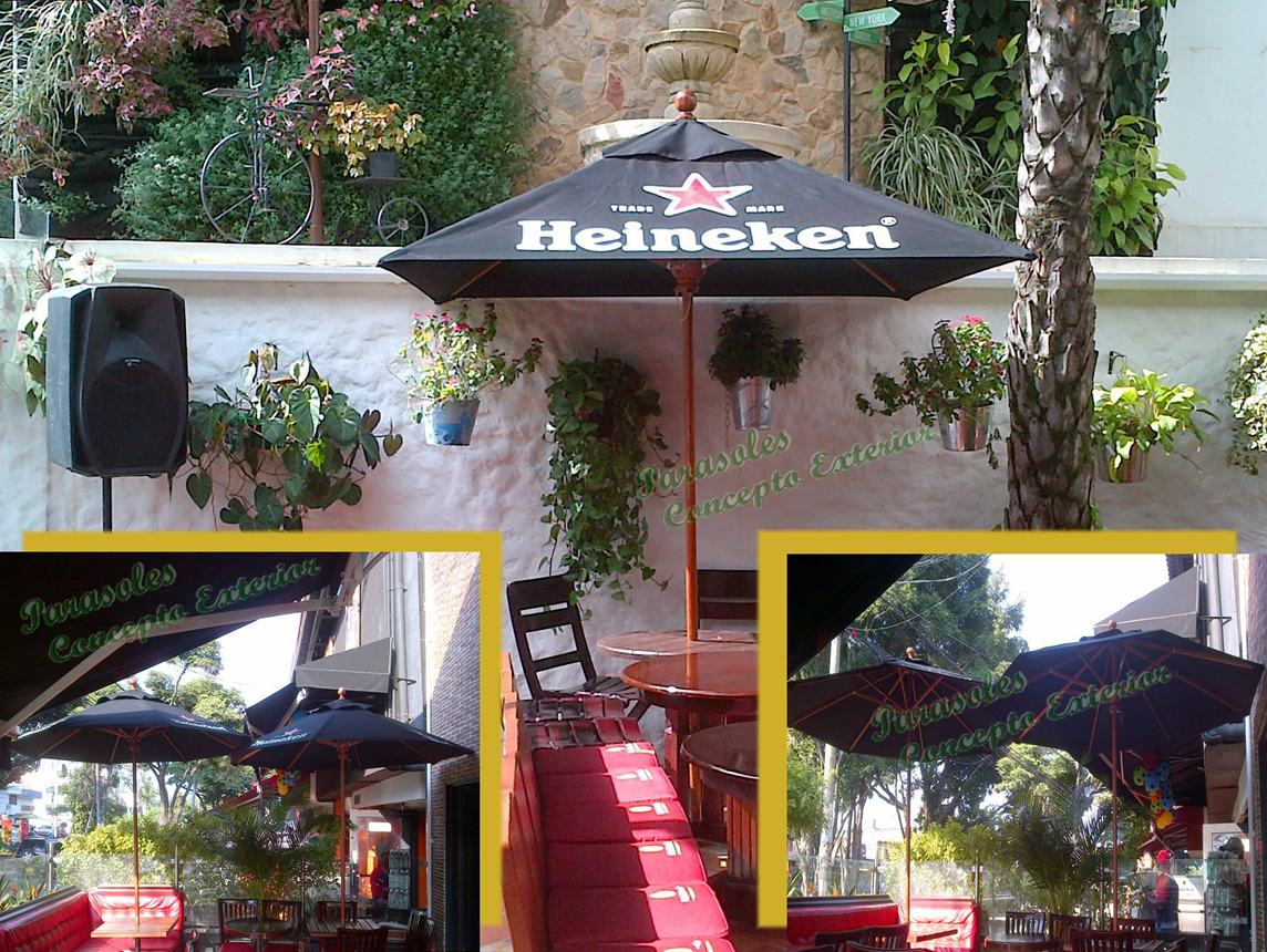 Sombrilla en Granadillo de 2.50 con Publicidad